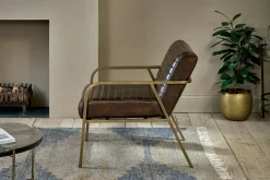 Mirai Ribbed Leather Armchair