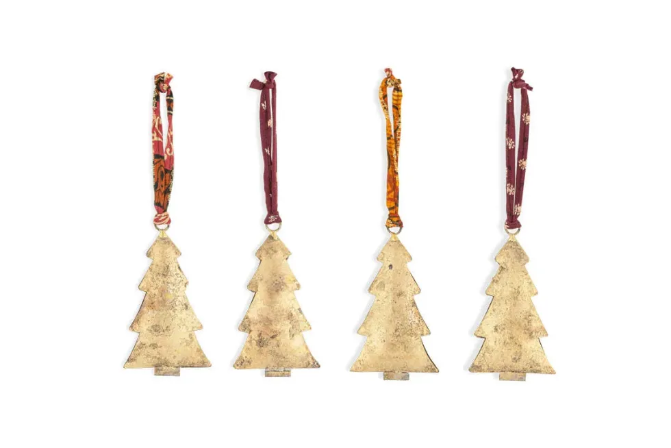 Mishti Tree Baubles - Antique Brass - Large (Set of 4)