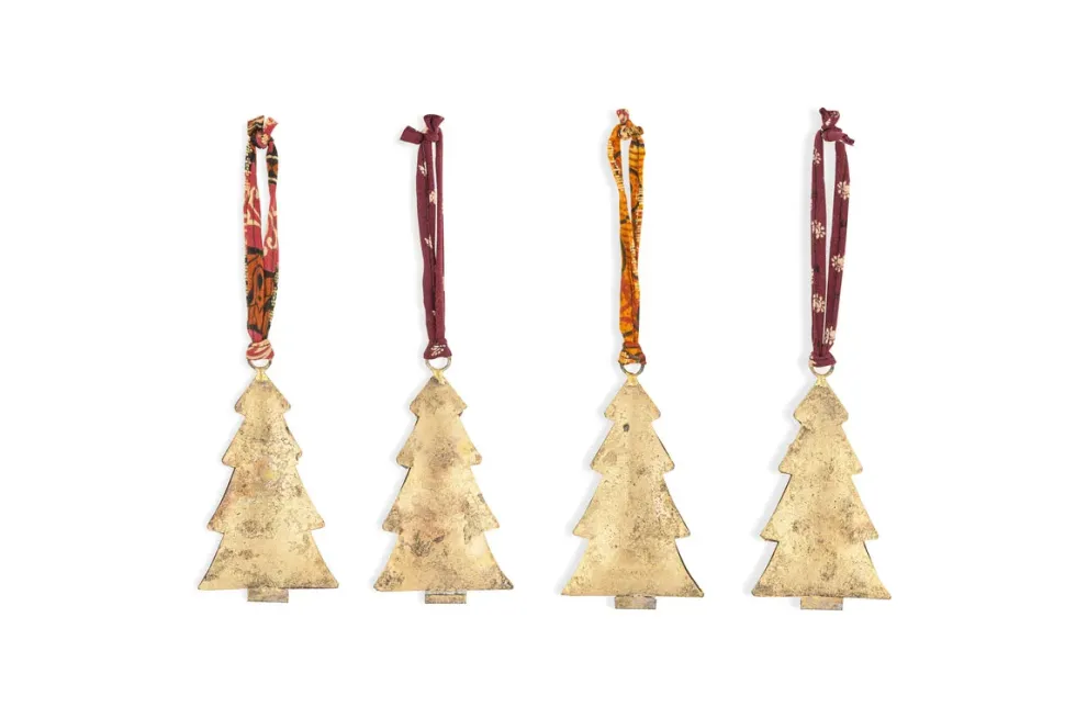 Mishti Tree Baubles - Antique Brass - Large (Set of 4)