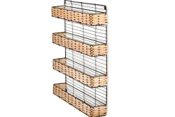 Montali Iron & Rattan Spice Rack - Natural