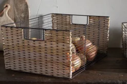 Montali Iron & Rattan Storage Baskets - Natural - (Set of 2)