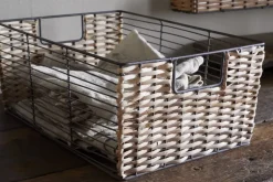 Montali Iron & Rattan Storage Baskets - Natural - (Set of 2)