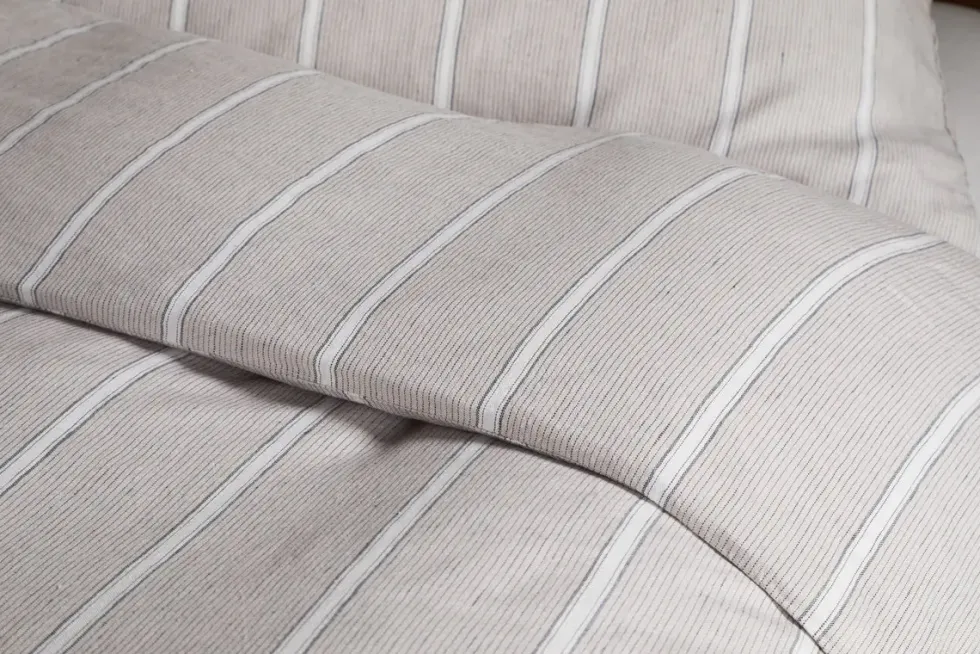 Mora Hemp & Cotton Duvet Cover - Stone Grey