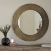 Moto Round Mirror - Antique Brass