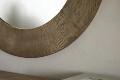 Moto Round Mirror - Antique Brass