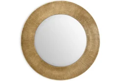 Moto Round Mirror - Antique Brass