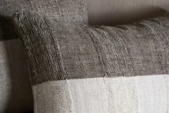 Munir Linen Cushion Cover - Charcoal