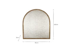 Murwara Antique Glass Arched Mirror - Antique Brass