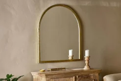 Murwara Arch Mirror - Antique Brass