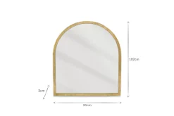Murwara Arch Mirror - Antique Brass