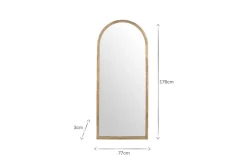 Murwara Full Length Mirror - Antique Brass