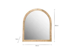 Murwara Wall Mirror - Antique Brass