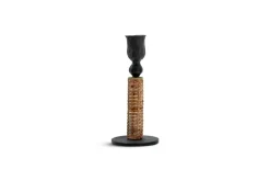Musika Woven Candlestick - Black & Natural