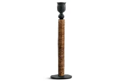 Musika Woven Candlestick - Black & Natural