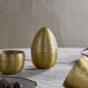 Mutti Hammered Opening Egg - Antique Brass
