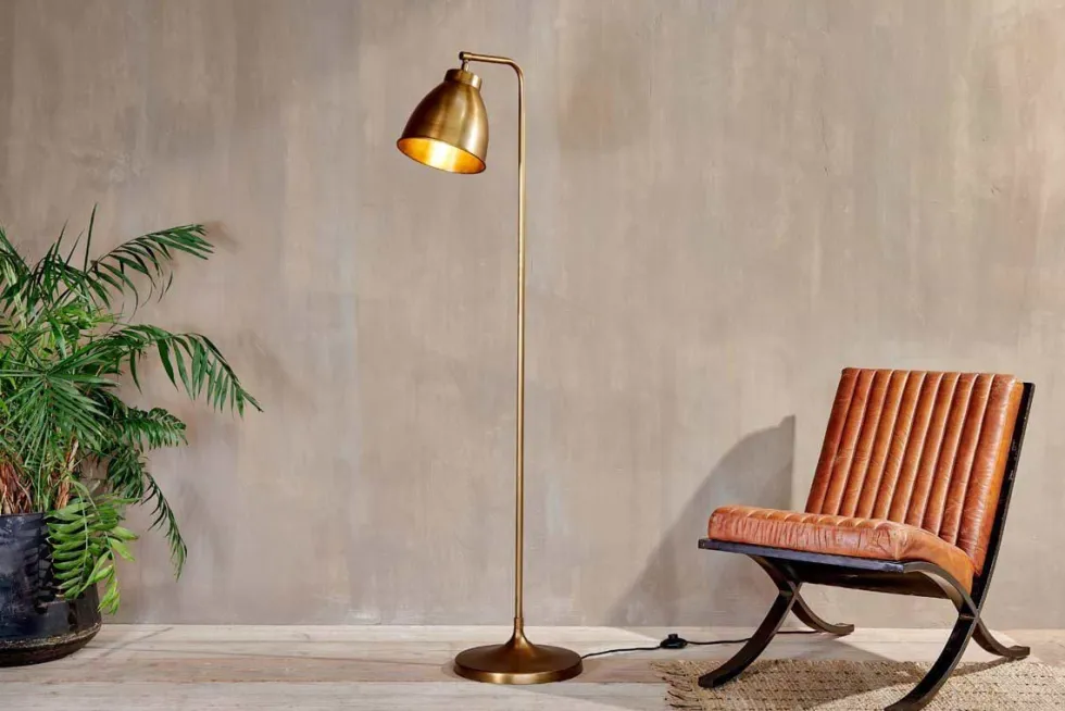 Muturi Floor Lamp - Antique Brass