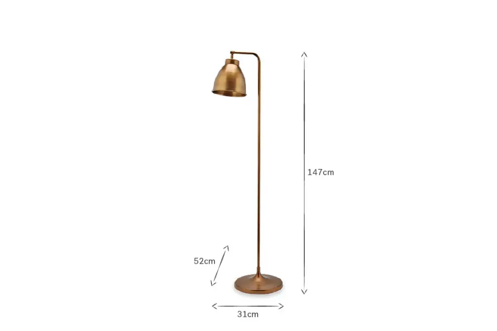 Muturi Floor Lamp - Antique Brass