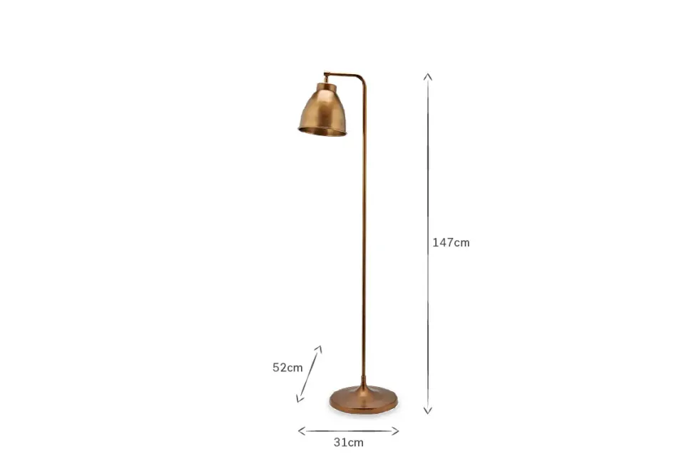 Muturi Floor Lamp - Antique Brass