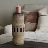 Mvua Reclaimed Wood Pillar Candle Holder - Natural