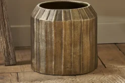 Nabara Cast Aluminium Planter - Antique Brass