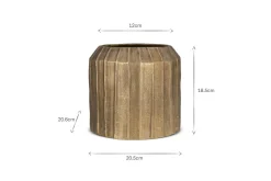 Nabara Cast Aluminium Planter - Antique Brass