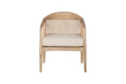 Nabhi Mango Wood & Cane Occasional Chair - Natural