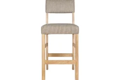 Nadeeka Linen Upholstered Counter Chair - Soft Grey