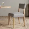 Nadeeka Linen Upholstered Dining Chair - Soft Grey