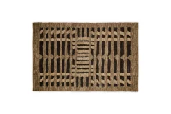 Nadiki Recycled Leather Rug - Black & Natural