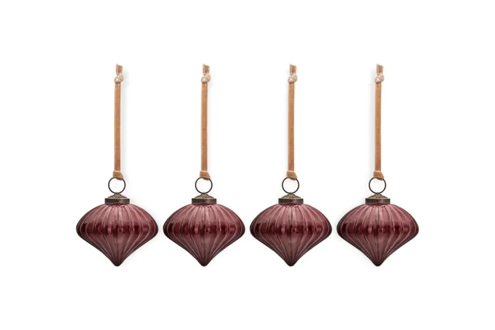 Nagala Baubles - Merlot - (Set of 4)