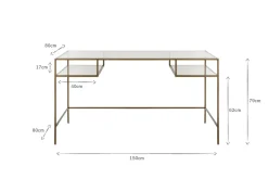 Nakuru Iron & Glass Desk