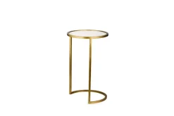 Nakuru Iron & Glass Side Table Set - Brass