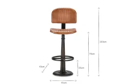Narwana Bar Chair - Aged Tan