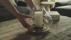 Naryla Mango Wood Lantern - Natural
