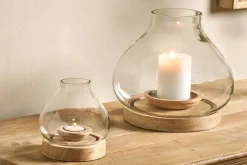 Naryla Mango Wood Lantern - Natural