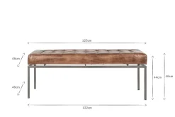 Nasan Leather Upholstered Bench
