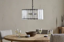 Nauka Statement Pendant - Aged Bronze & Clear