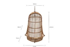 Nesari Rattan Hanging Chair - Natural