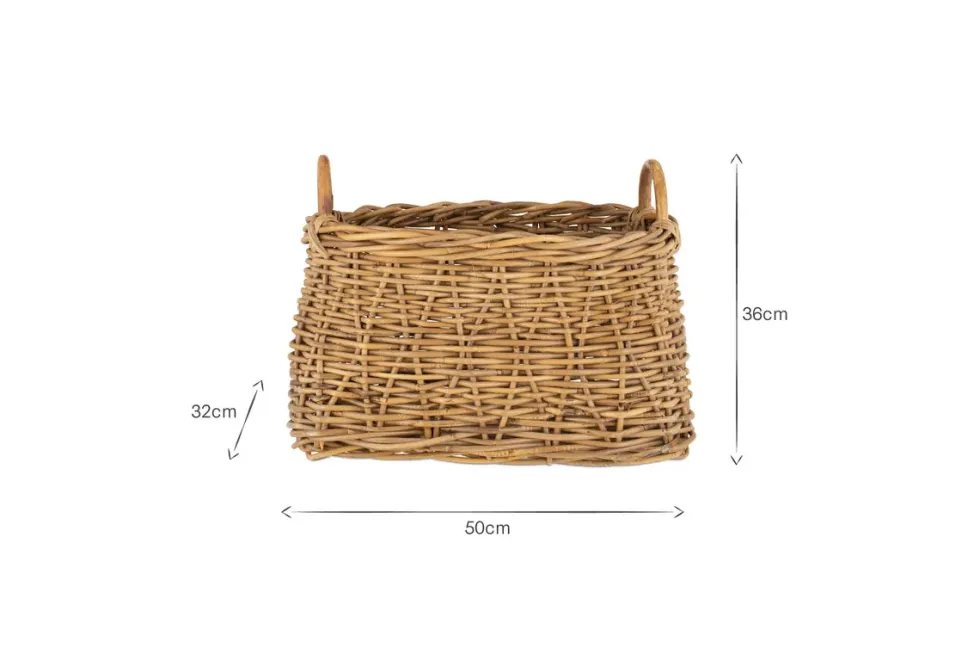 Netra Rattan Basket - Natural