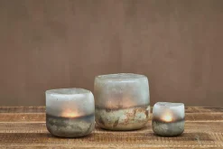 Ngolo Tealight Holder - Aged Smoke