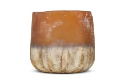Ngolo Tealight Holder - Antiqued Amber