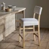 Nidhi Linen Upholstered Counter Chair - Natural