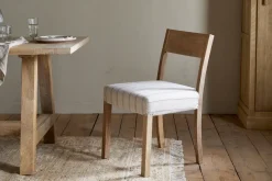 Nidhi Linen Upholstered Dining Chair - Natural