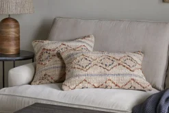 Nila Esha Cushion Cover - Rust & Indigo