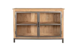 Nirvi Mango Wood & Iron Sideboard - Black