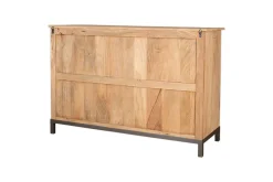 Nirvi Mango Wood & Iron Sideboard - Black