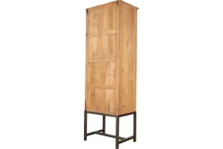 Nirvi Mango Wood & Iron Tall Cabinet - Black