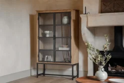 Nirvi Wood & Iron Cabinet - Black