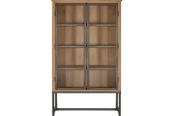 Nirvi Wood & Iron Cabinet - Black
