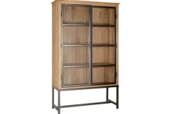 Nirvi Wood & Iron Cabinet - Black